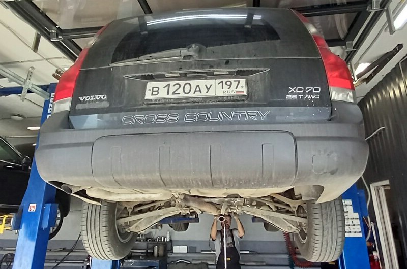 Замена гофры глушителя Volvo XC70 I