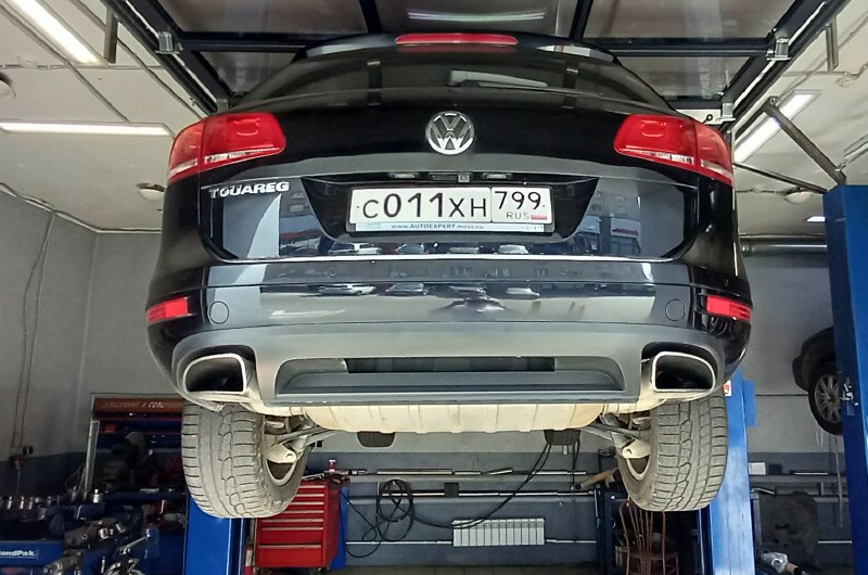 Замена гофры глушителя Volkswagen Touareg