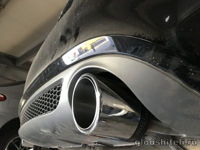 Установка спортивного глушителя и насадок на Audi A6
